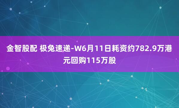 金智股配 极兔速递-W6月11日耗资约782.9万港元回购115万股